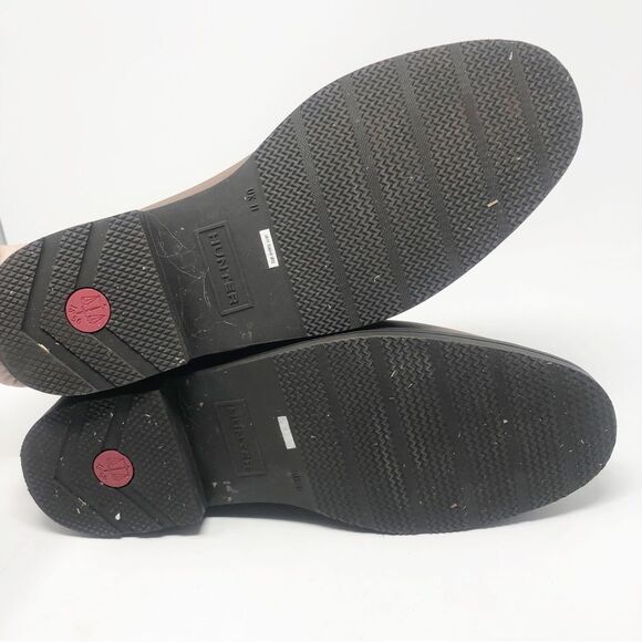 HUNTER | RARE Men’s Rubber Strapped Ankle Boots Dark Brown Size 12 - Picture 10 of 12